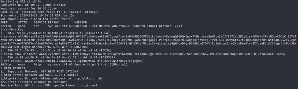 NMAP Scan result